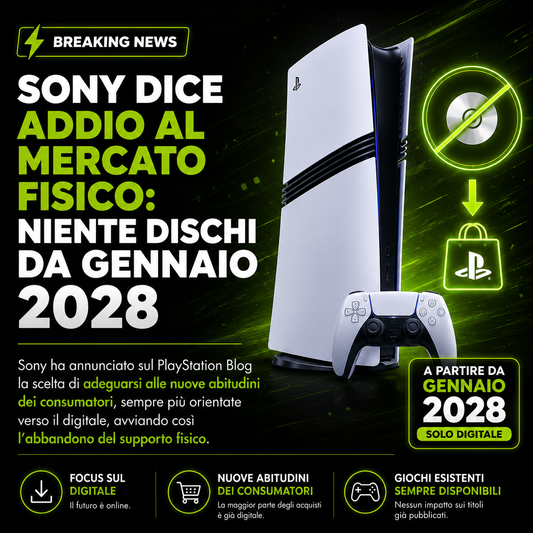 Sony dice addio ai giochi PlayStation su disco dal 2028: cosa cambia per i giocatori