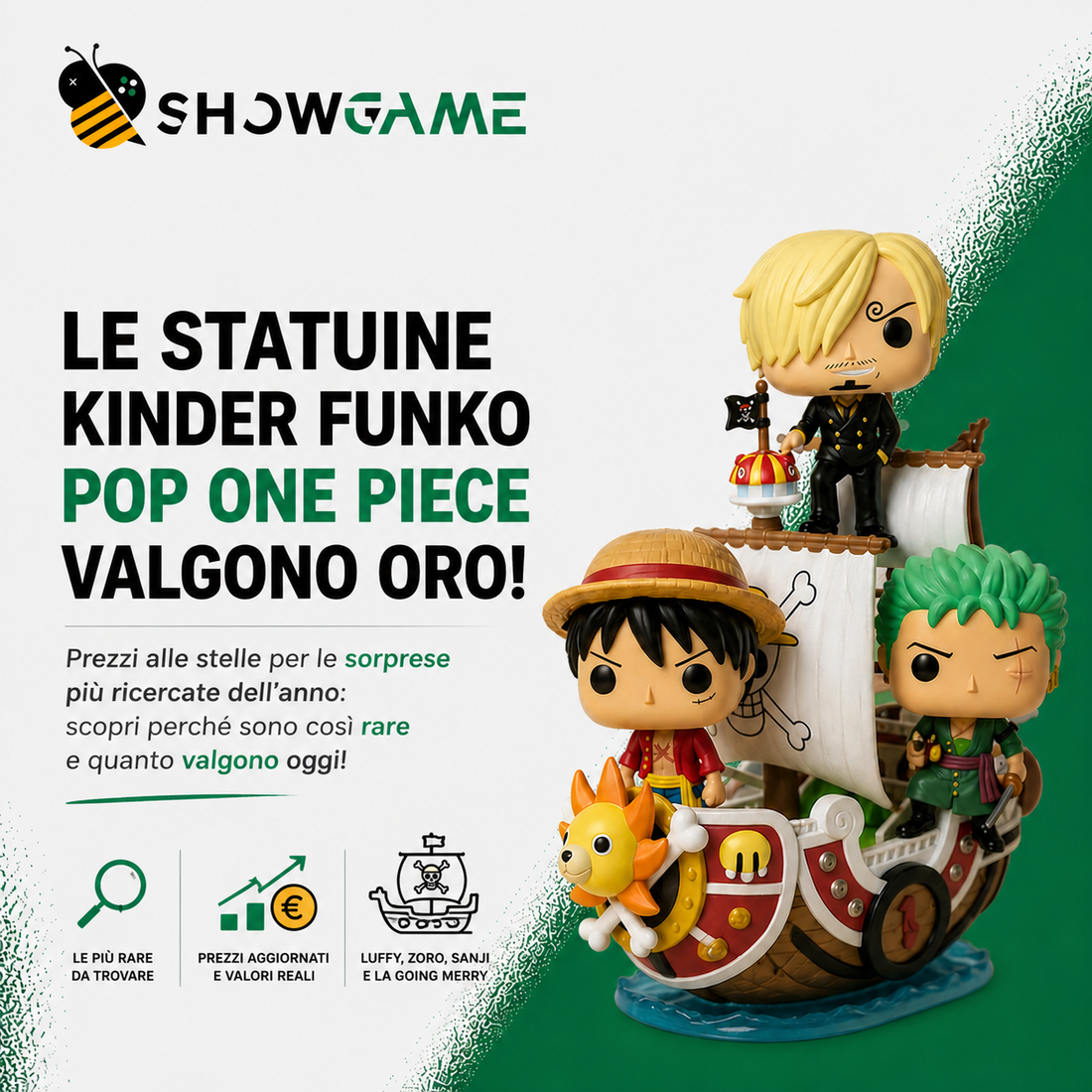 Le statuine Kinder Funko Pop One Piece valgono oro?