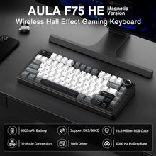 Tastiera Aula Gaming Magnetica F75 HE Black + Grey RGB