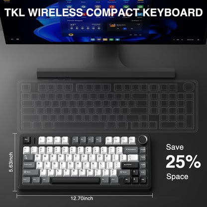 Tastiera Aula Gaming Magnetica F75 HE Black + Grey RGB