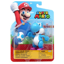 Yoshi Celeste con Uovo Action Figure Super Mario 10 cm