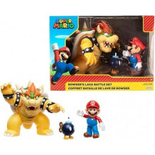 Bowser Lava Battle Set Super Mario con Mario e Bob-omb