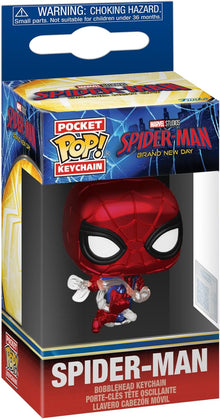 Portachiavi Funko Pocket Spider-Man Metallic Brand New Day