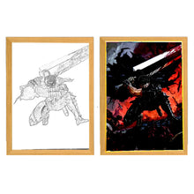 Lampada LED Berserk Guts Black Swordsman