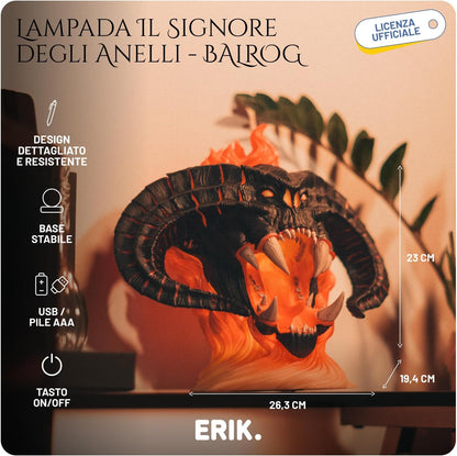 Lampada LED Balrog Il Signore degli Anelli