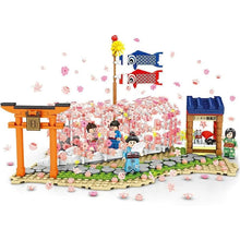 Sembo Set Costruzioni Sakura Tunnel Garden Illuminato - 916 Pezzi