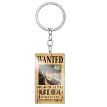 Portachiavi One Piece Dracule Mihawk Wanted