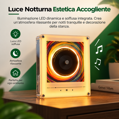 Mini Lettore Musicale NFC Universale con 12 Dischi e Luce LED