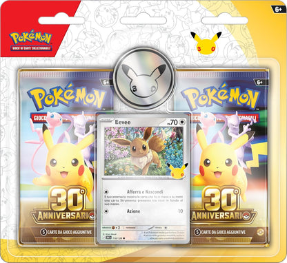 Pokémon GCC 30° Anniversario Blister 2 Bustine Eevee ITA