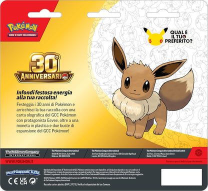 Pokémon GCC 30° Anniversario Blister 2 Bustine Eevee ITA