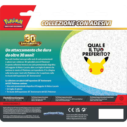 Pokémon GCC 30° Anniversario Collezione con Adesivi Exeggutor ITA