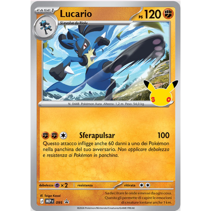 Pokémon GCC 30° Anniversario Collezione con Adesivi Lucario ITA