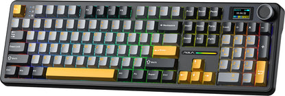 Tastiera Aula Gaming Meccanica F108 Pro Gray Orange Deep Gray RGB