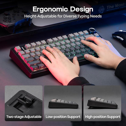 Tastiera Aula Gaming Magnetica F75 HE Gradient Grey RGB