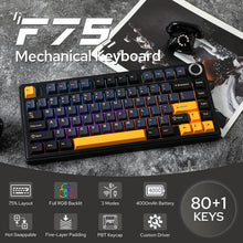 Tastiera Aula Gaming Meccanica F75 Thunder Black Blue Orange RGB