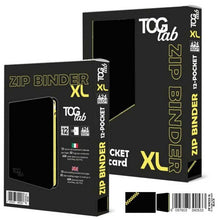 TCGLab Raccoglitore XL Carte 12 Tasche Nero Zip Gialla