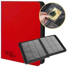 TCGLab Raccoglitore Carte Toploader 9 Tasche Rosso