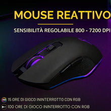 Set Tastiera e Mouse Gaming Wireless RGB The G-Lab Hydrogen WL