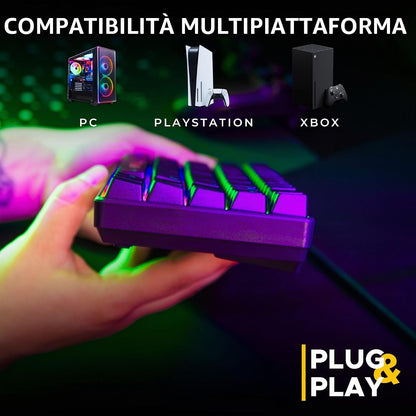 Set Tastiera e Mouse Gaming Wireless RGB The G-Lab Hydrogen WL