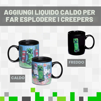 Tazza Minecraft Creeper Termosensibile