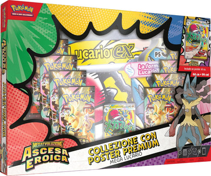 Pokémon Megaevoluzione Collezione Mega Lucario Ascesa Eroica con Poster ITA