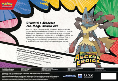 Pokémon Megaevoluzione Collezione Mega Lucario Ascesa Eroica con Poster ITA