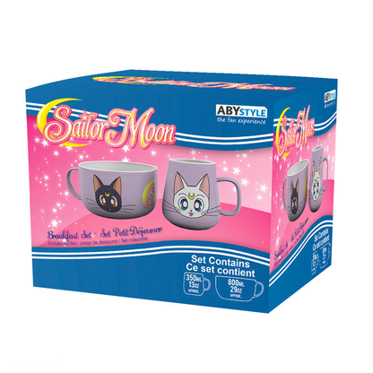 Set Colazione Tazza e Ciotola Sailor Moon Luna e Artemis ABYstyle