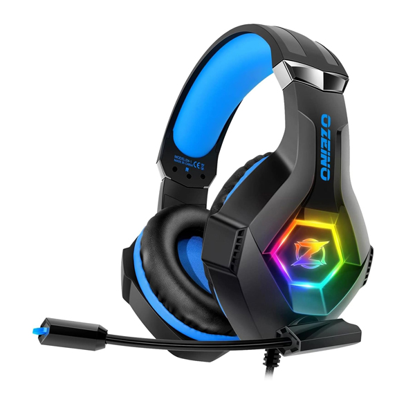 Ozeino Cuffie ZW1 Gaming Headset Blue